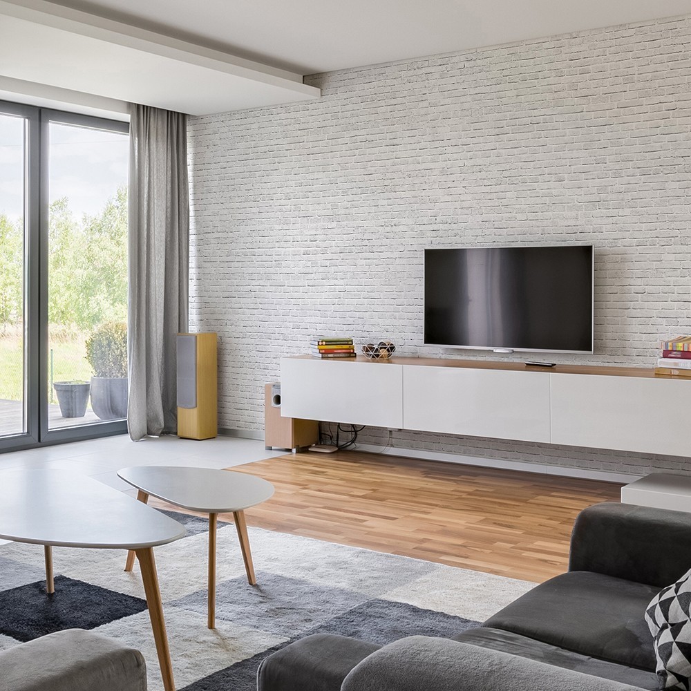 Mural Autoadhesivo Brick White Old 257x260cm