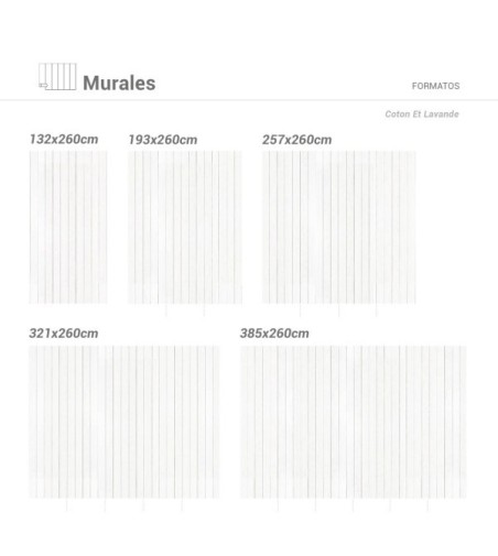 Mural Autoadhesivo Coton et Lavande 132x260cm
