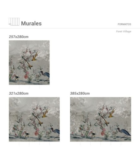 Mural Autoadhesivo Foret Village 257x300cm