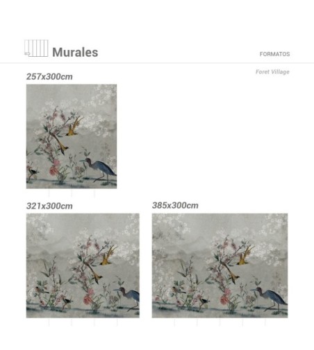 Mural Autoadhesivo Foret Village 257x300cm