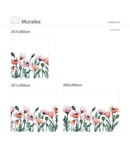 Mural Autoadhesivo Gardenia 257x260cm