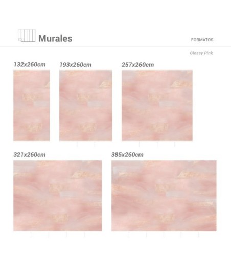 Mural Autoadhesivo Glossy Pink 257x260cm