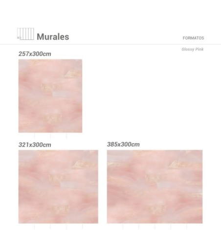 Mural Autoadhesivo Glossy Pink 257x260cm