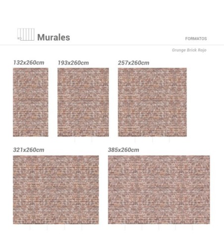 Mural Autoadhesivo Grunge Brick 257x260cm