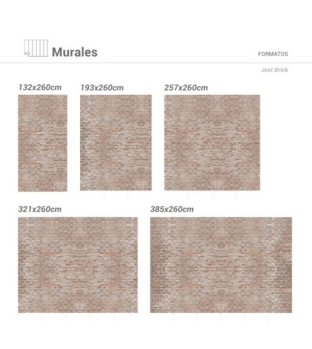 Mural Autoadhesivo Just Brick 385x260cm
