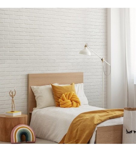 Mural Autoadhesivo Ladrillos Blancos 385x260cm