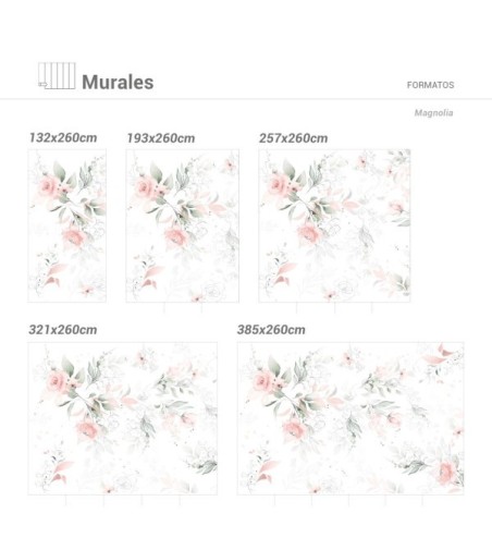 Mural Autoadhesivo Magnolia 385x300cm