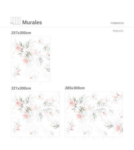 Mural Autoadhesivo Magnolia 385x300cm