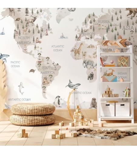 Mural Autoadhesivo Mapamundi Antur 257x260cm