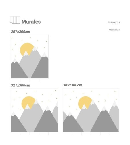 Mural Autoadhesivo Montañas 257x280cm