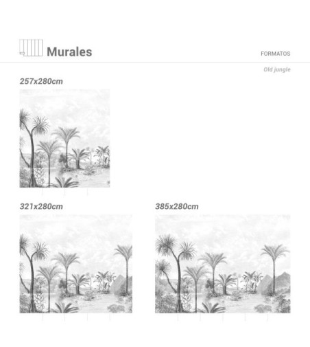 Mural Autoadhesivo Old Jungle 257x300cm