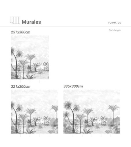 Mural Autoadhesivo Old Jungle 257x300cm