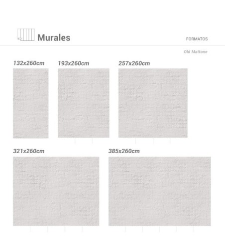 Mural Autoadhesivo Old Mattone 257x300cm