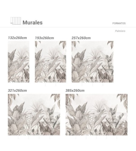 Mural Autoadhesivo Palmiers 257x300cm