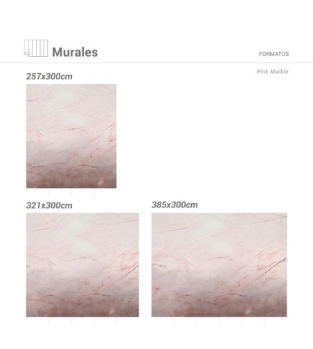 Mural Autoadhesivo Pink Marble 257x260cm