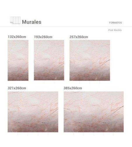 Mural Autoadhesivo Pink Marble 257x260cm