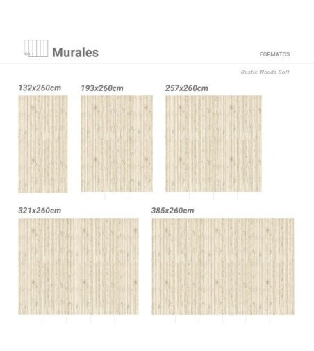 Mural Autoadhesivo Rustic Wood 193x260cm
