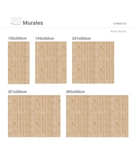 Mural Autoadhesivo Rustic Wood 385x260cm