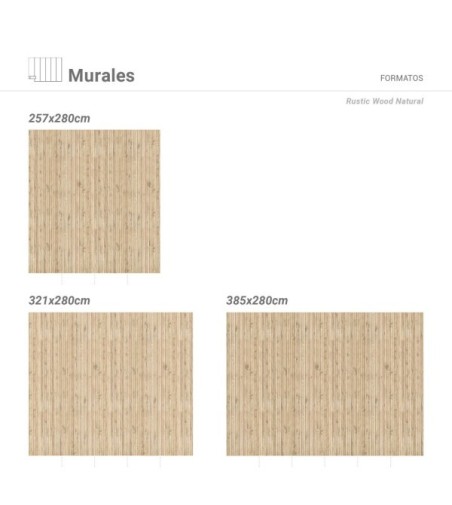 Mural Autoadhesivo Rustic Wood 385x260cm