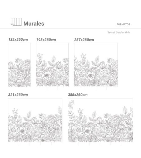 Mural Autoadhesivo Secret Garden 132x260cm