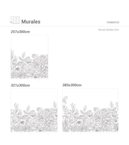 Mural Autoadhesivo Secret Garden 132x260cm