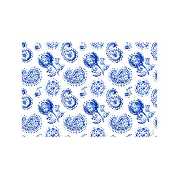 Mantel individual con estampado santorini blue