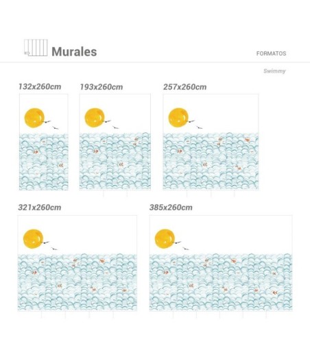 Mural Autoadhesivo Swimmy 321x260cm