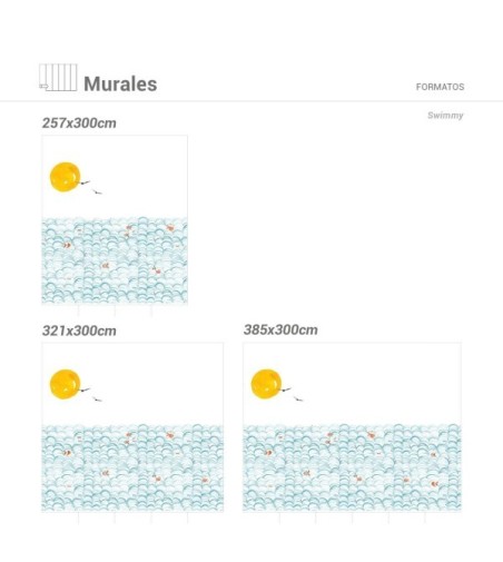 Mural Autoadhesivo Swimmy 321x260cm