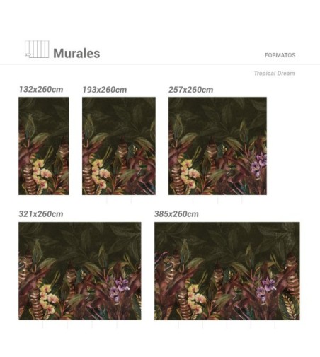 Mural Autoadhesivo Tropical Dream 385x300cm