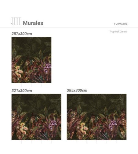 Mural Autoadhesivo Tropical Dream 385x300cm