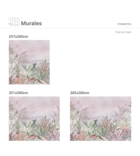 Mural Autoadhesivo Tropical Sage 385x260cm