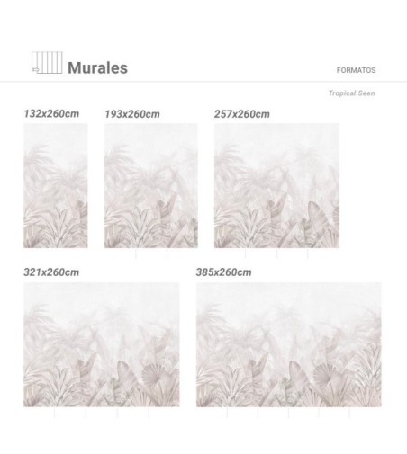 Mural Autoadhesivo Tropical Seen 132x260cm