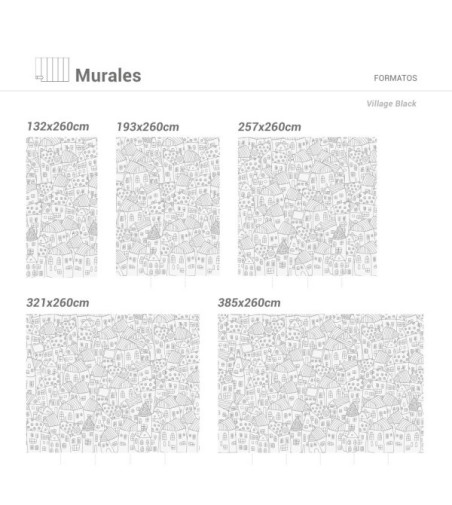 Mural Autoadhesivo Village 385x300cm