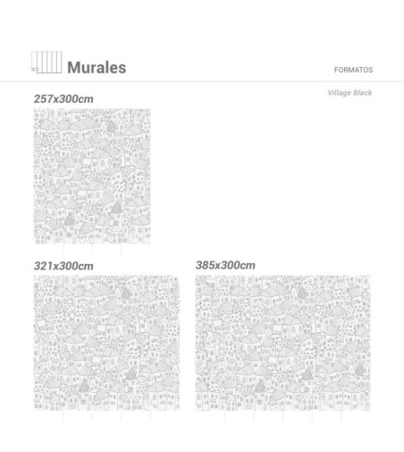 Mural Autoadhesivo Village 385x300cm