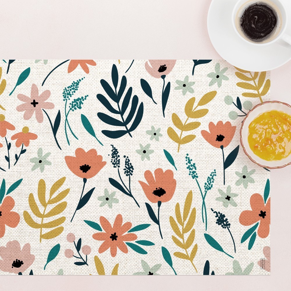 Pack de 6 manteles Flowers