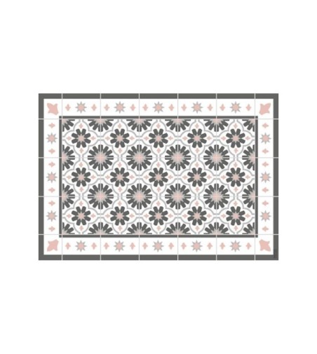 Pack de 6 manteles Hidra Flor Gris