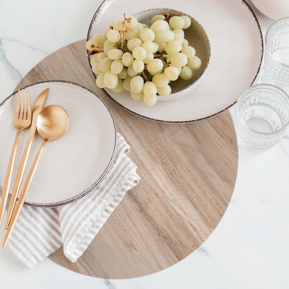 Pack de 6 manteles Madera Zora