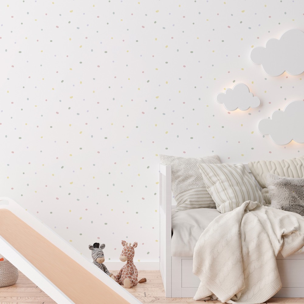 Papel Autoadhesivo Cute Dot - 2 tiras de 650x2600mm