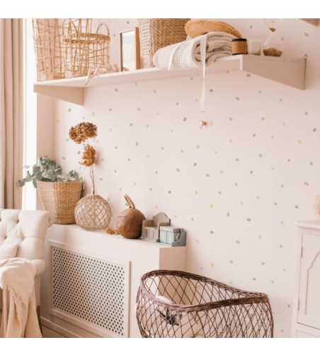 Papel Autoadhesivo Cute Dot - 2 tiras de 650x2600mm