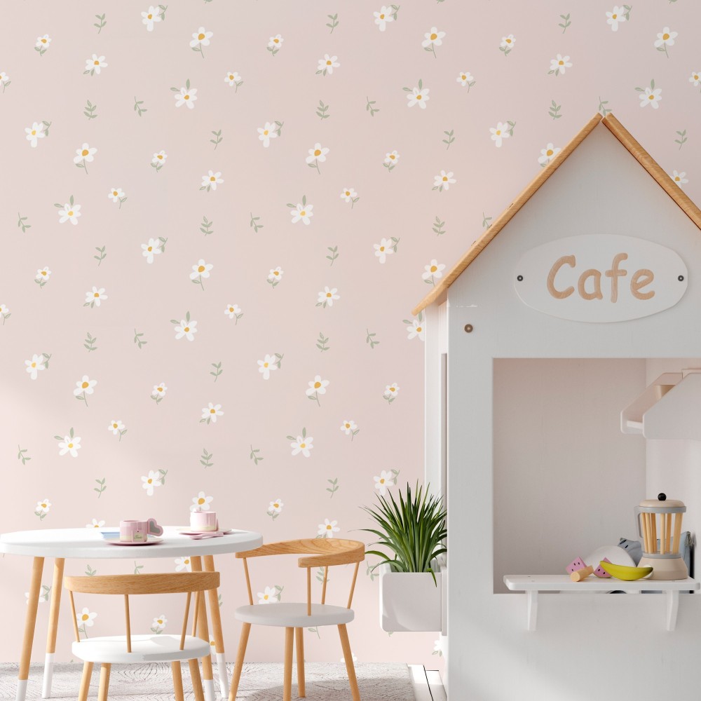 Papel Autoadhesivo Daisy - 5 tiras de 650x2600mm