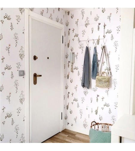 Papel Autoadhesivo Flores Silvestres - 2 tiras de 650x2600mm