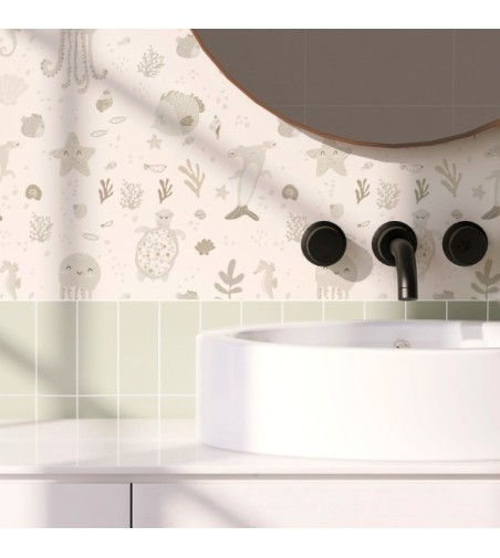 Papel Autoadhesivo Fondo Marino by Elena Tablada - 1 tiras de 650x2600mm