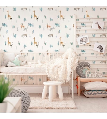 Papel Autoadhesivo Jungle Fun by Elena Tablada - 4 tiras de 650x2600mm