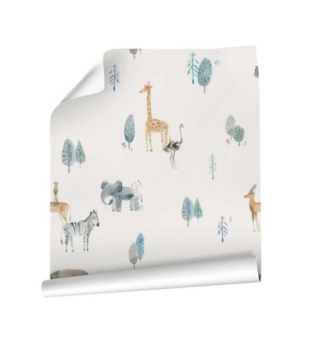 Papel Autoadhesivo Jungle Fun by Elena Tablada - 4 tiras de 650x2600mm