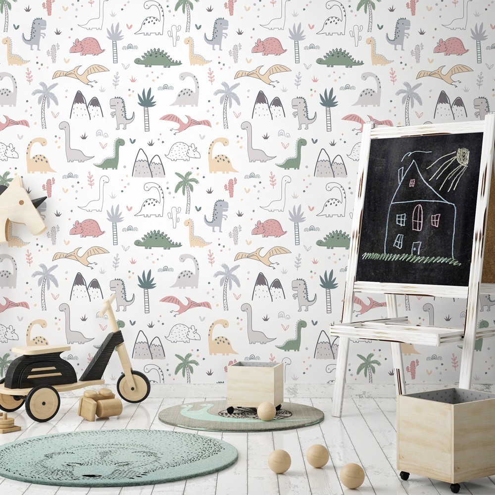 Papel Autoadhesivo Jurassic - 4 tiras de 650x2600mm