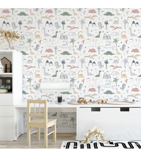 Papel Autoadhesivo Jurassic - 4 tiras de 650x2600mm