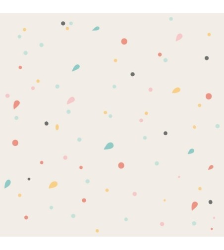 Papel Autoadhesivo Motitas Beige - 5 tiras de 650x2600mm