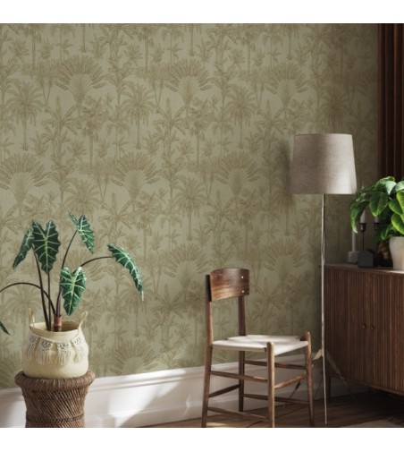 Papel Autoadhesivo Musa Verde - 3 tiras de 650x2600mm