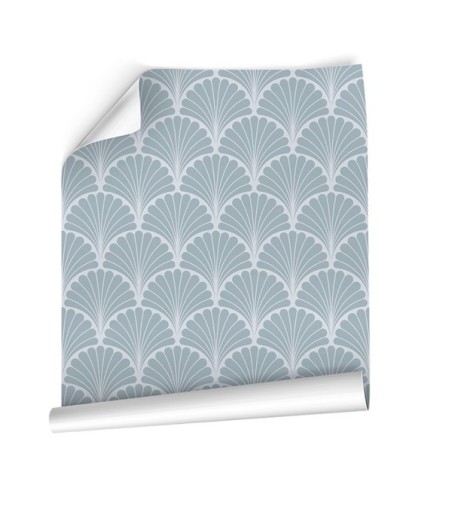 Papel Autoadhesivo Palms Azul - 1 tiras de 650x2600mm