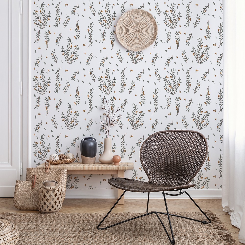 Papel Autoadhesivo Ramas Paraíso - 2 tiras de 650x2600mm